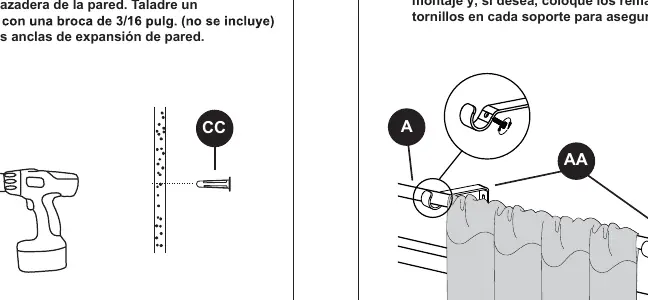 Step 2: Drill pilot hole and insert anchors