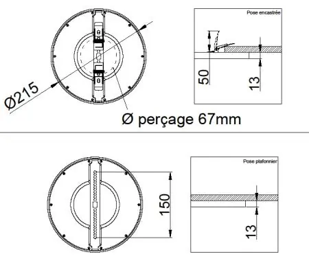 Dimensions and hole size requirements