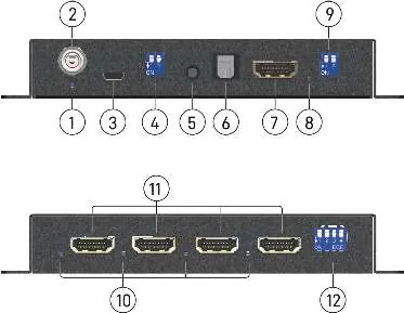 Rear and front panel interface and port identification