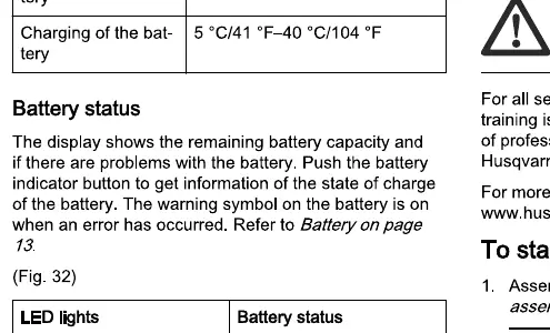 Battery status LED indicators