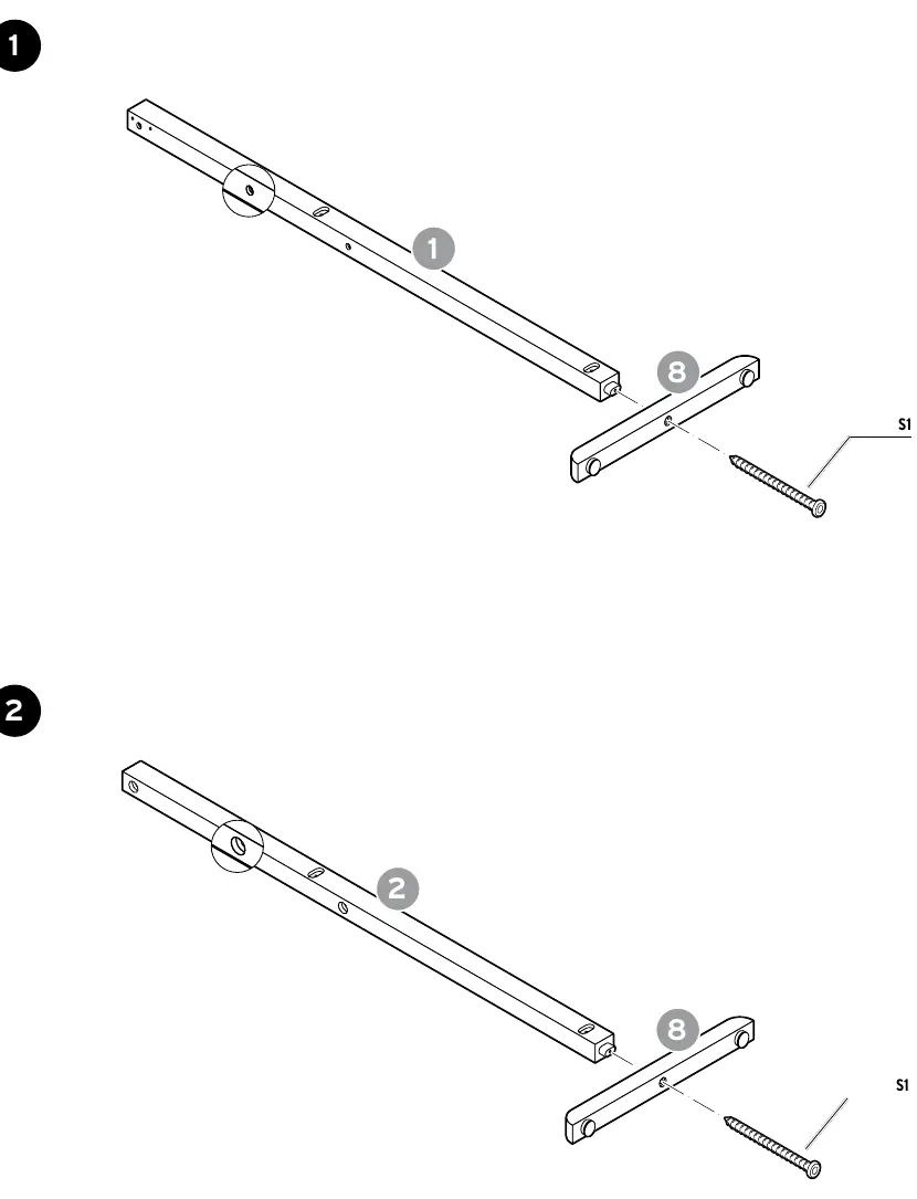 Assembly steps 1 and 2