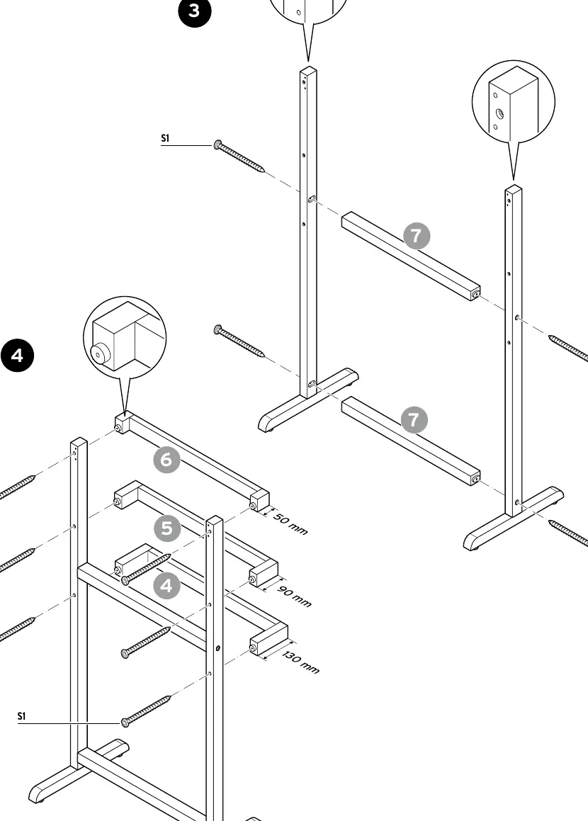 Assembly steps 3 and 4