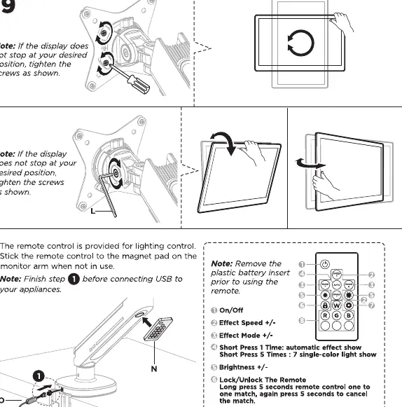 Remote control functions