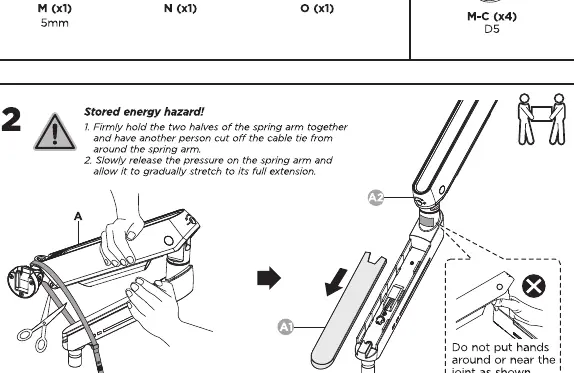 Handling the spring arm
