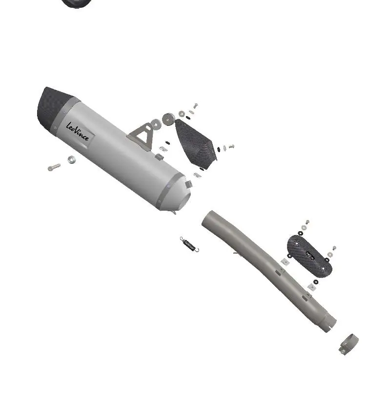 Exploded view of the exhaust assembly
