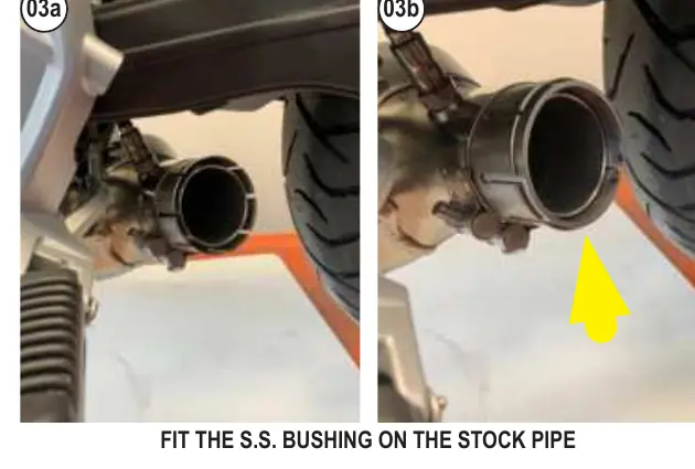 Fitting the stainless steel bushing.