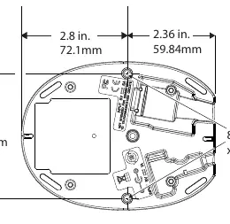 Mounting dimensions for the CCB01-010BT Charge Base