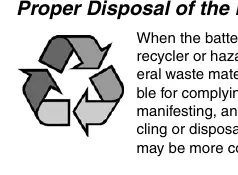 Battery recycling symbol