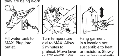 Steaming process steps