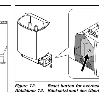 Reset button for overheat protector
