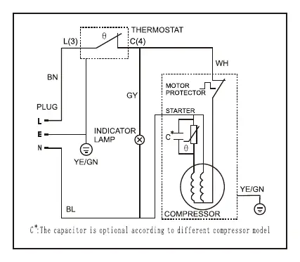 Wiring diagram for ECFR145W