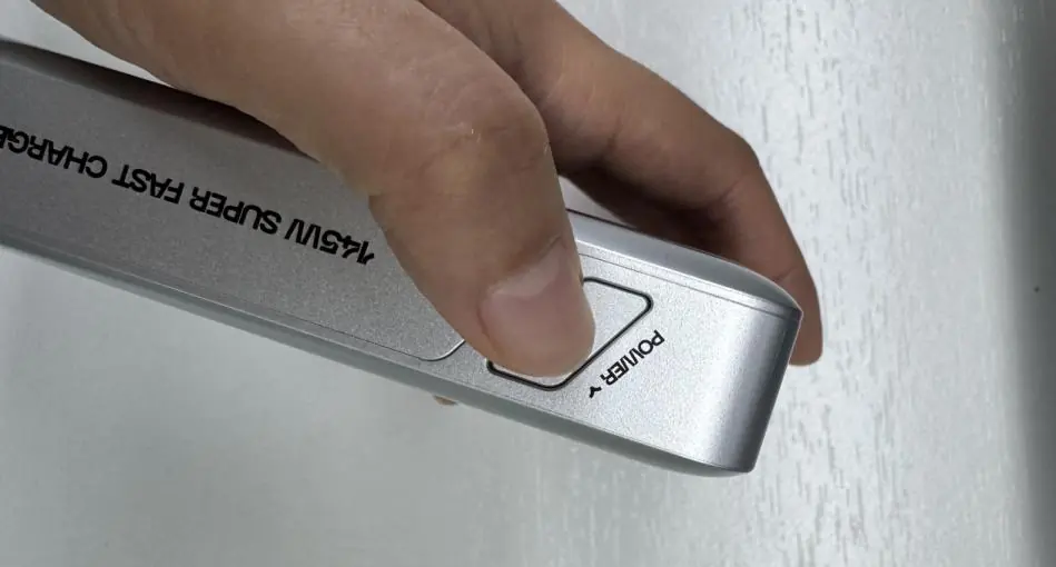 Operating the power button