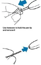 Pen tip replacement process