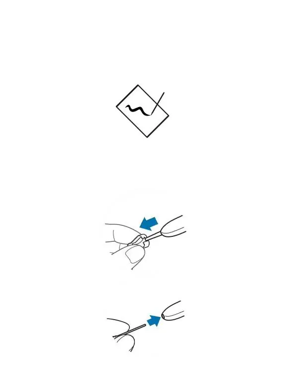 Steps for replacing the pen nib using tweezers.