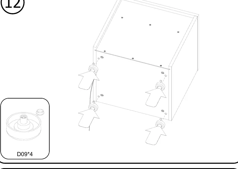 Step 12: Attaching feet