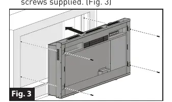 Securing the fireplace (Fig. 3)
