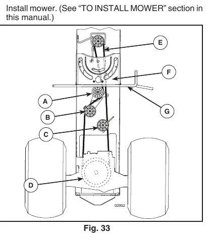 Motion drive belt routing