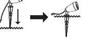 Inserting the spike into the ground