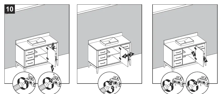 Door hinge adjustment