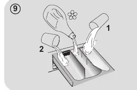 Detergent drawer compartments