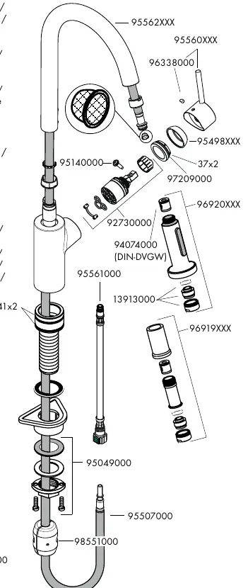 Spare parts diagram