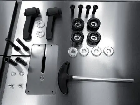 Table and fence assembly components