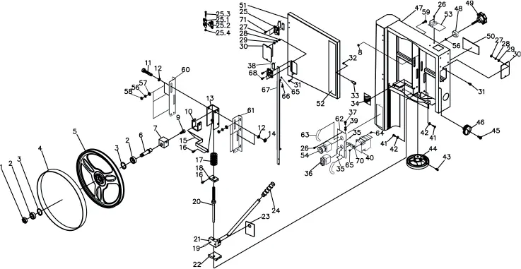 Upper Wheel Assembly diagram