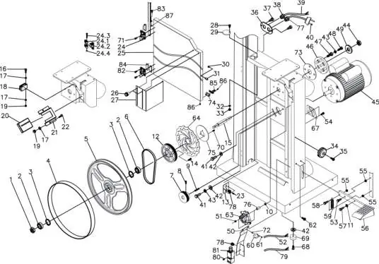 Lower Wheel and Motor Assembly diagram