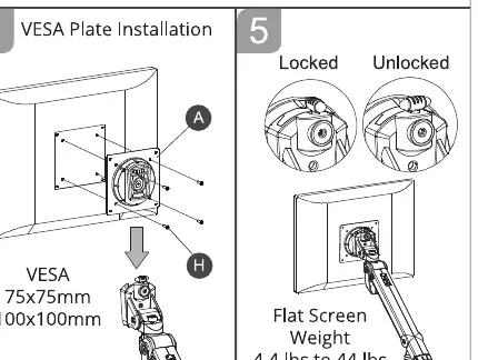 VESA plate attachment