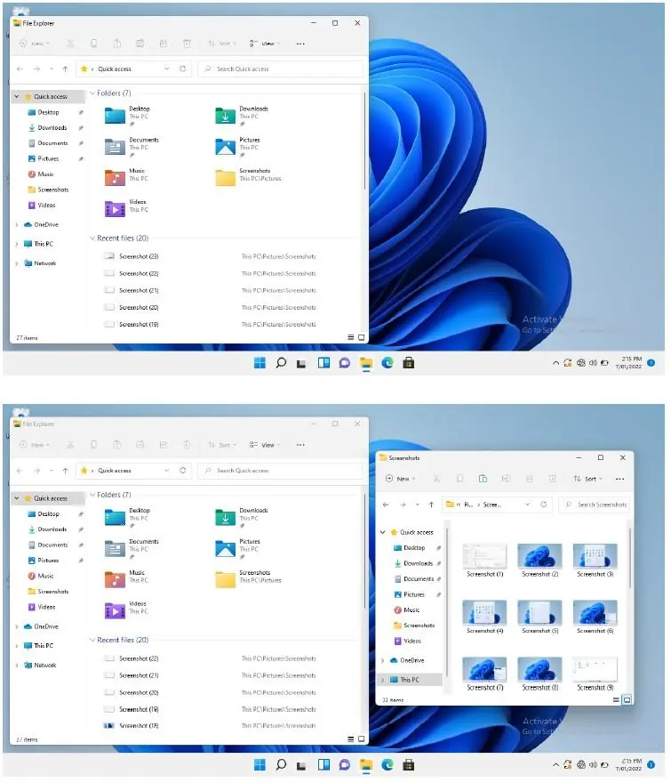 Multitasking window snapping