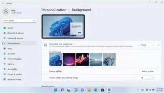 Personalization settings