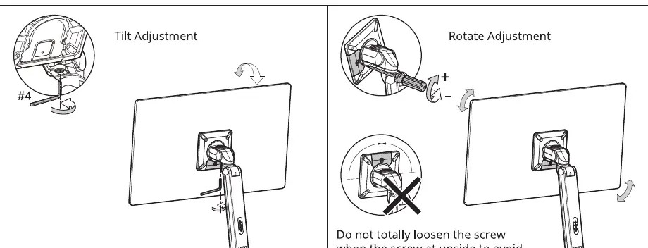 Tilt and rotation adjustment