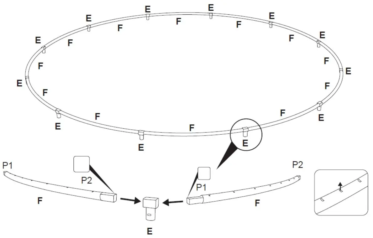Base rail connection