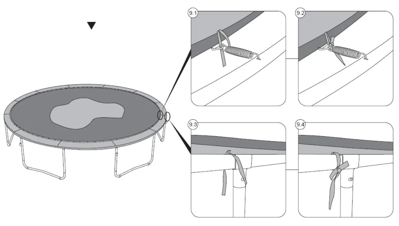 Frame pad and net attachment