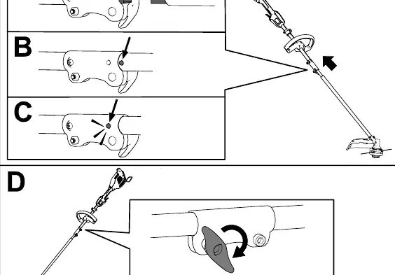 Connecting the attachment to the power head