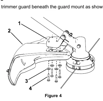Installing the trimmer guard