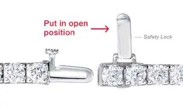 Unlatch the safety lock