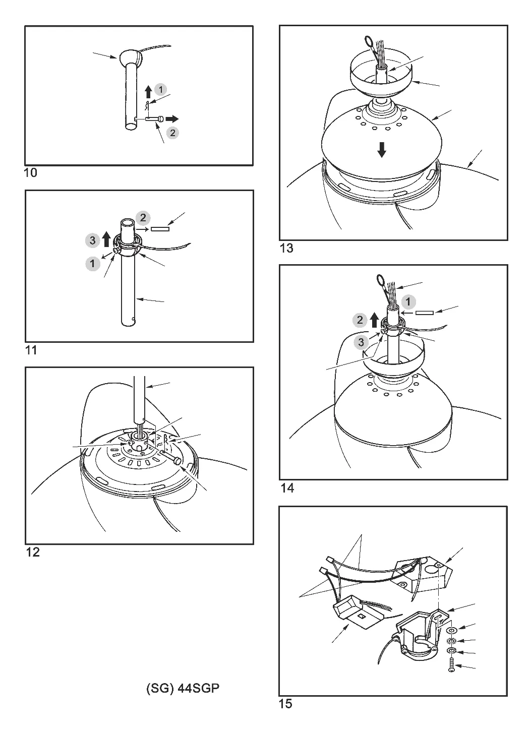 Downrod assembly steps
