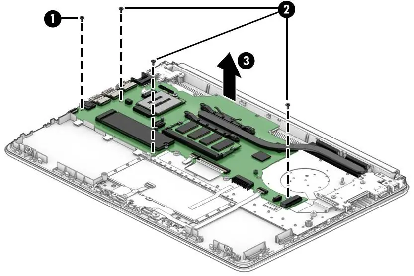 Removing the system board