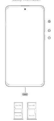 Device layout and SIM tray configuration