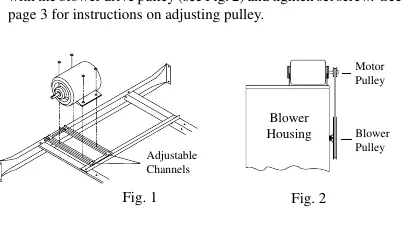 Motor and pulley installation