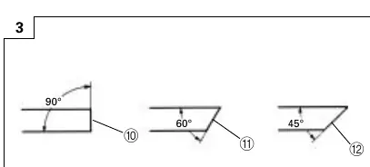 Cutting at angles (Fig 3 & 4)