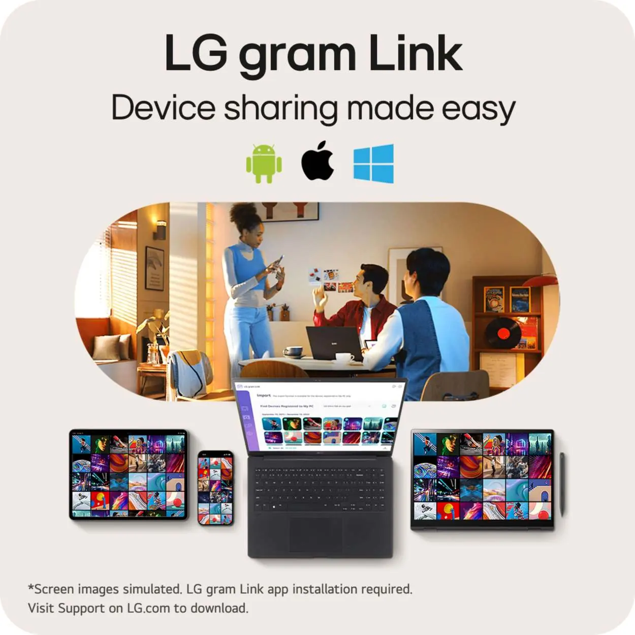LG gram Link device sharing illustration