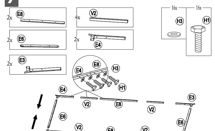 Step 7: Roof frame assembly