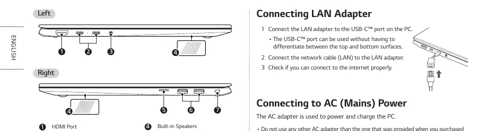 Side views showing available ports and connections.