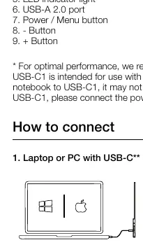 Connecting to a laptop via USB-C