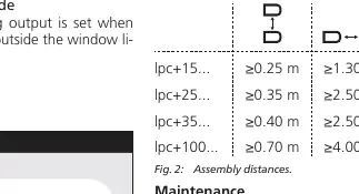 Assembly distances for synchronisation