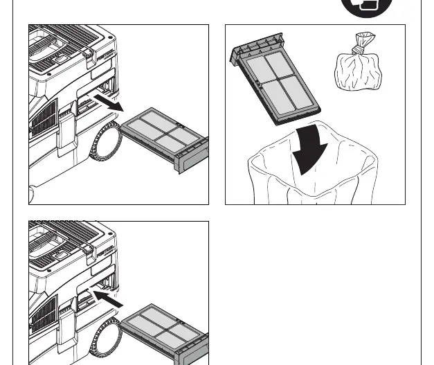 Replacing the filter element