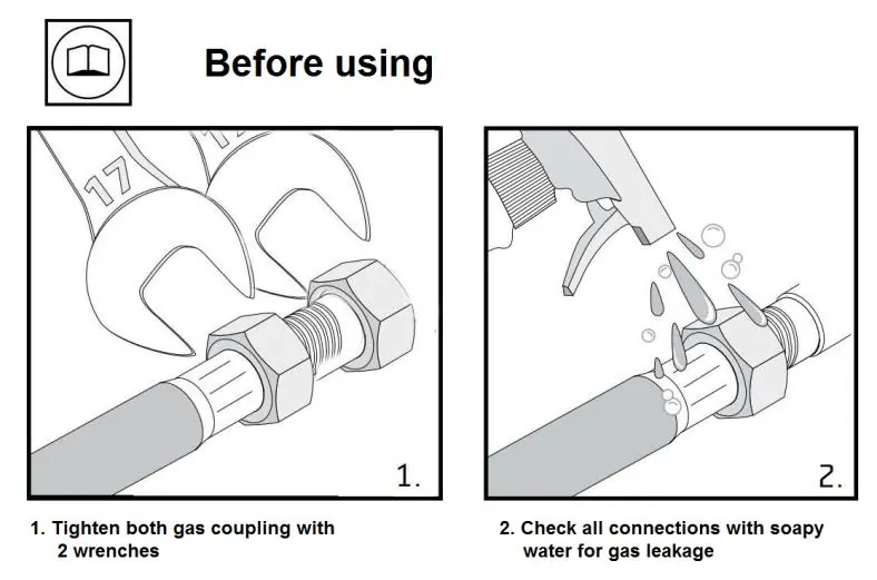 Gas leakage test procedure