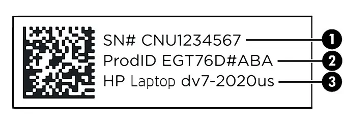 Service label example